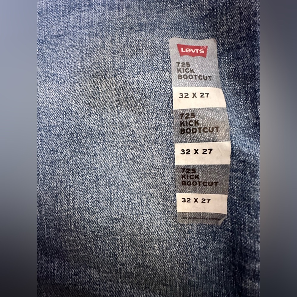 Levi's Womens Blue Jeans 725 kick boot. Size 32 - Picture 3 of 11